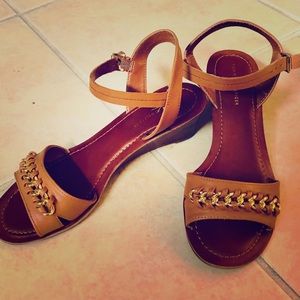 Tommy Hilfiger Brown Mojito Wedge Sandal Size 7M